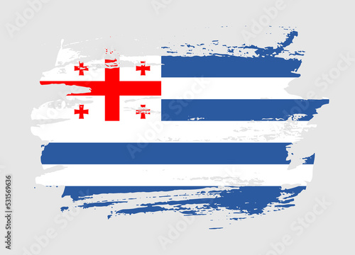 Grunge style textured flag of Adjara country