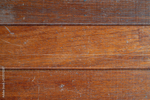 Plank wood table floor with natural pattern texture background.