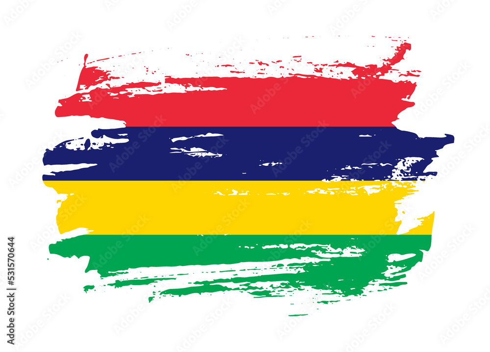 Grunge style textured flag of Mauritius country Grunge style textured flag of Mauritius country