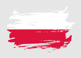 Grunge style textured flag of Poland country