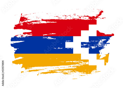 Grunge style textured flag of Nagorno-Karabakh Republic country