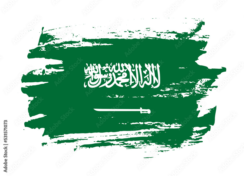 Grunge style textured flag of Saudi Arabia country