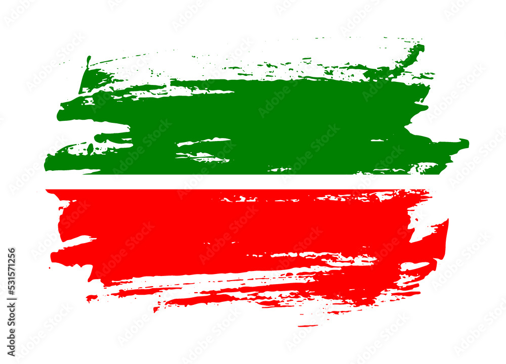 Obraz premium Grunge style textured flag of Tatarstan country