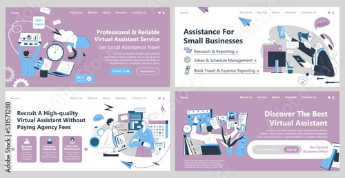 Web banner for virtual business assistant service