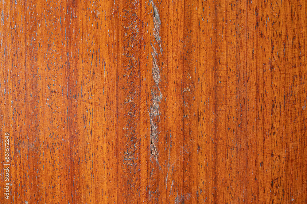 Obraz premium Plank wood table floor with natural pattern texture background.