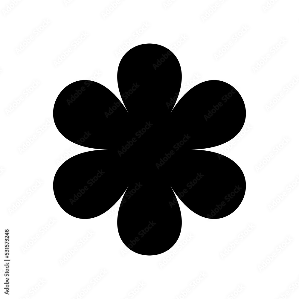 Graphic flat flower icon for your design and website Graphic flat flower icon for your design and website