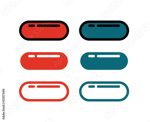 Pill icon. Medical symbol, designation of a hospital, treatment or medicine. Matrix. Isolated vector illustration on white background.