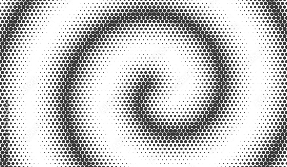 Spiral Halftone Gradient Background Vector Illustration