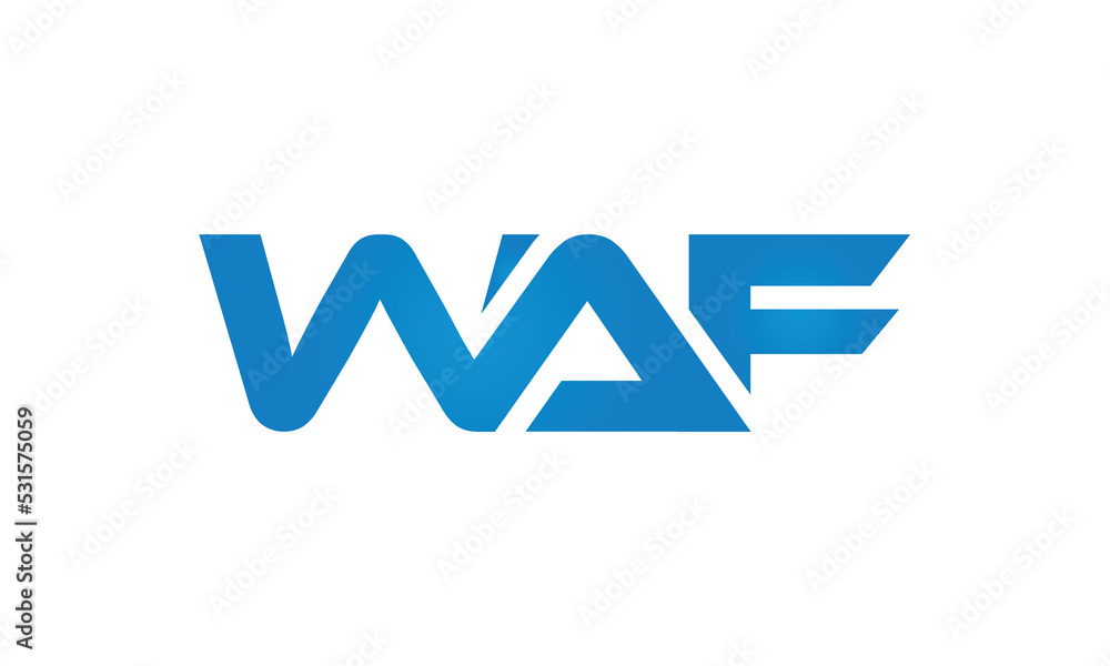 WAF monogram linked letters, creative typography logo icon WAF monogram linked letters, creative typography logo icon