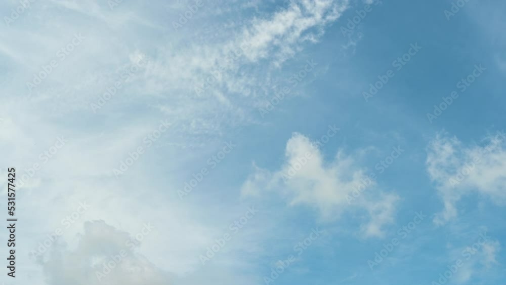 Timelapse of beautiful blue sky and white cloud with 4k resolution. The environment in the natural world. Timelapse of beautiful blue sky and white cloud with 4k resolution. The environment in the natural world.