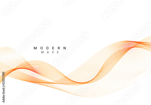 Abstract red flowing wave background isolated on white 