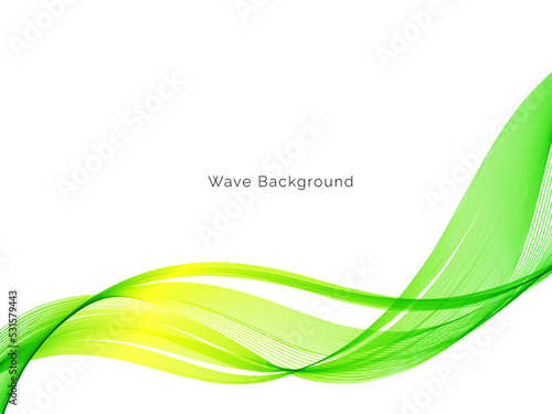 abstract green wave background