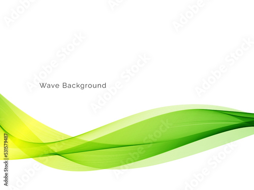 abstract green flowing wave background