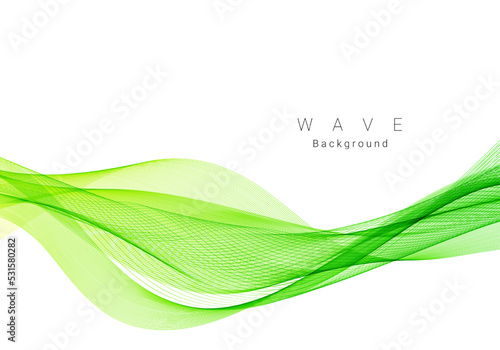 Abstract beautiful green modern wave background