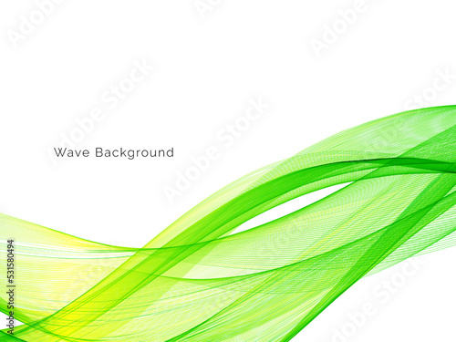 abstract green wave modern background