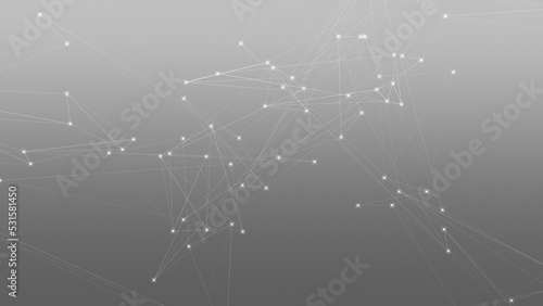 Abstract technology and science polygonal space low poly background Tone gray with connecting dots and lines.