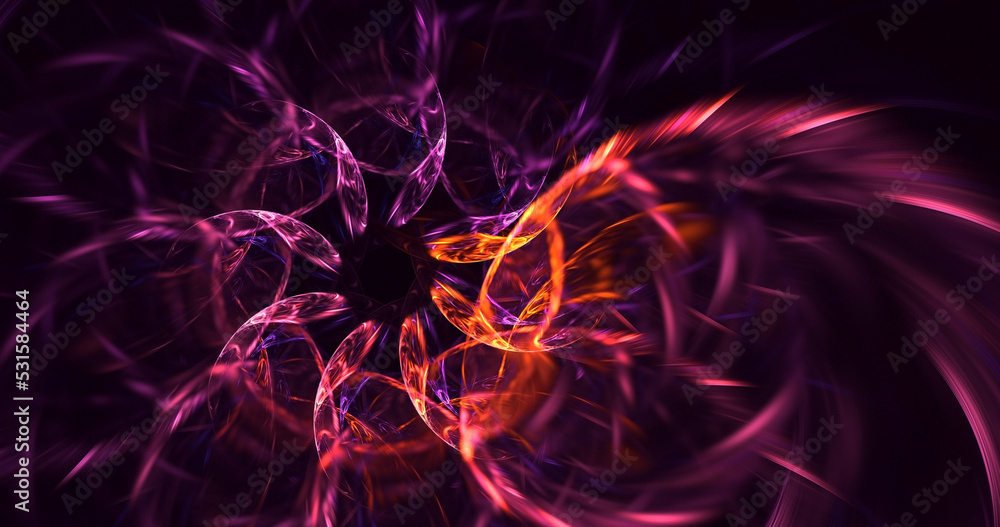 Obraz premium 3D rendering abstract multicolor fractal light background