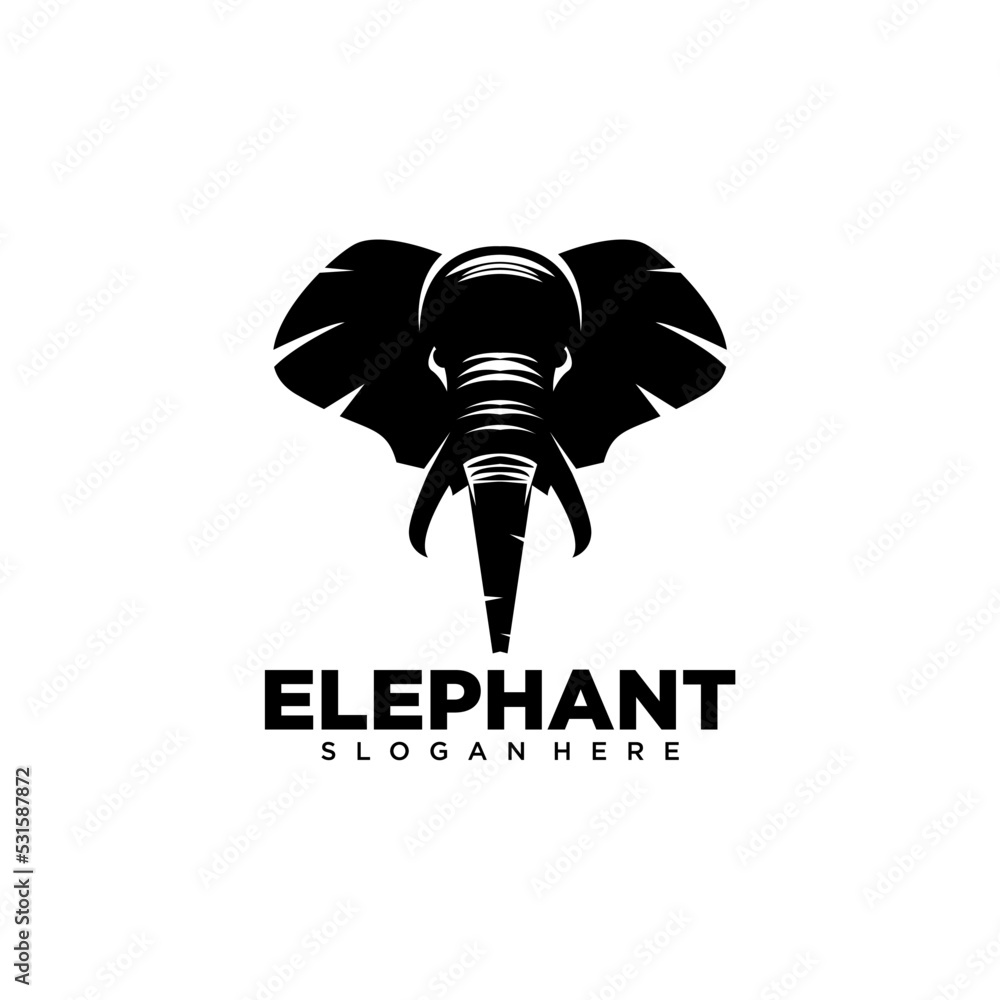 Elephant Logo. Elephant icon. Elephant silhouette illustration vector Elephant Logo. Elephant icon. Elephant silhouette illustration vector
