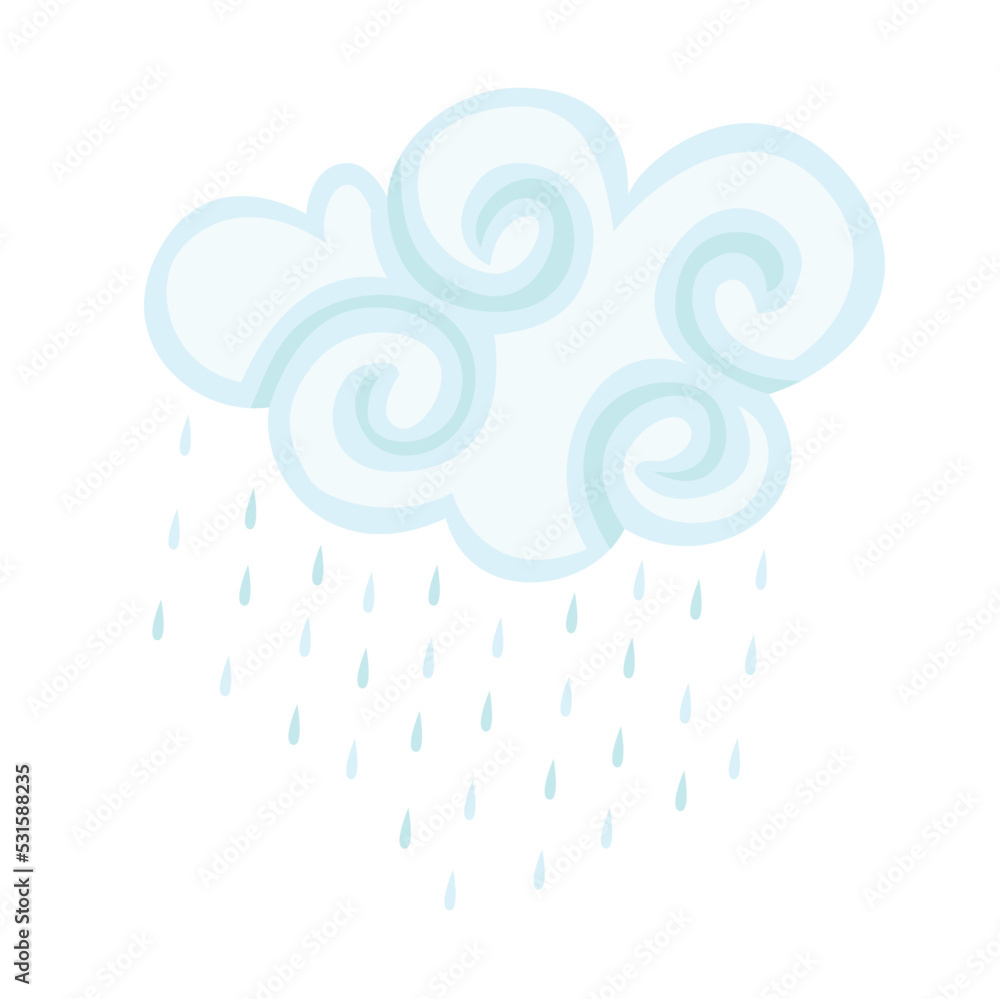 Rainy Cloud Illustration Vector Clipart Rainy Cloud Illustration Vector Clipart