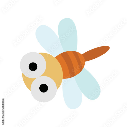 Dragonfly Insects Animal Woodland Forest Garden Illustration Vector