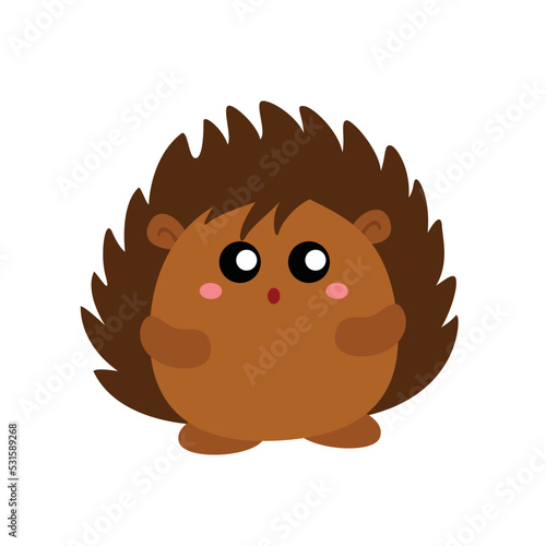 Cute Porcupine Animal Woodland Forest Illustration Vector Clipart