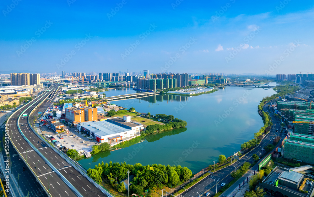 Urban Scenery of Shaoxing, Zhejiang Province, China