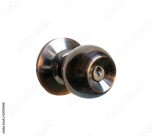 Security door knob circle material metal