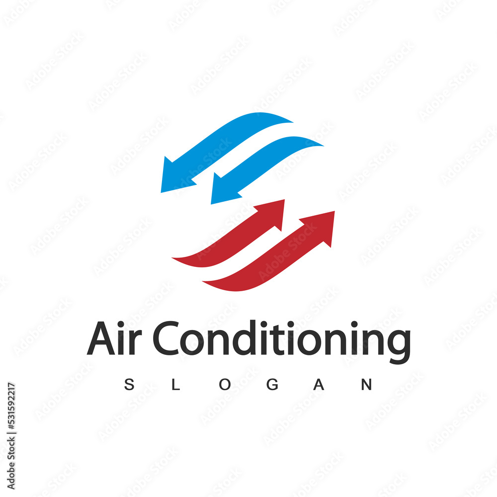 Air Conditioning Logo, HVAC Logo Concept Air Conditioning Logo, HVAC Logo Concept
