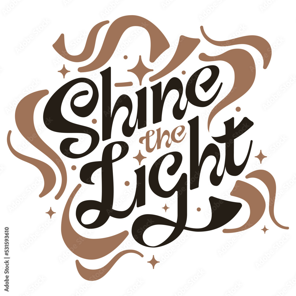 Custom Lettering with Star Vector Custom Lettering with Star Vector