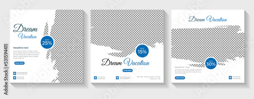 travel agency Instagram social media post template