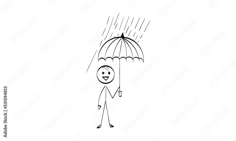 Stickman Humming Vector Stickman Character illustration. Sketch stick figure isolated ...