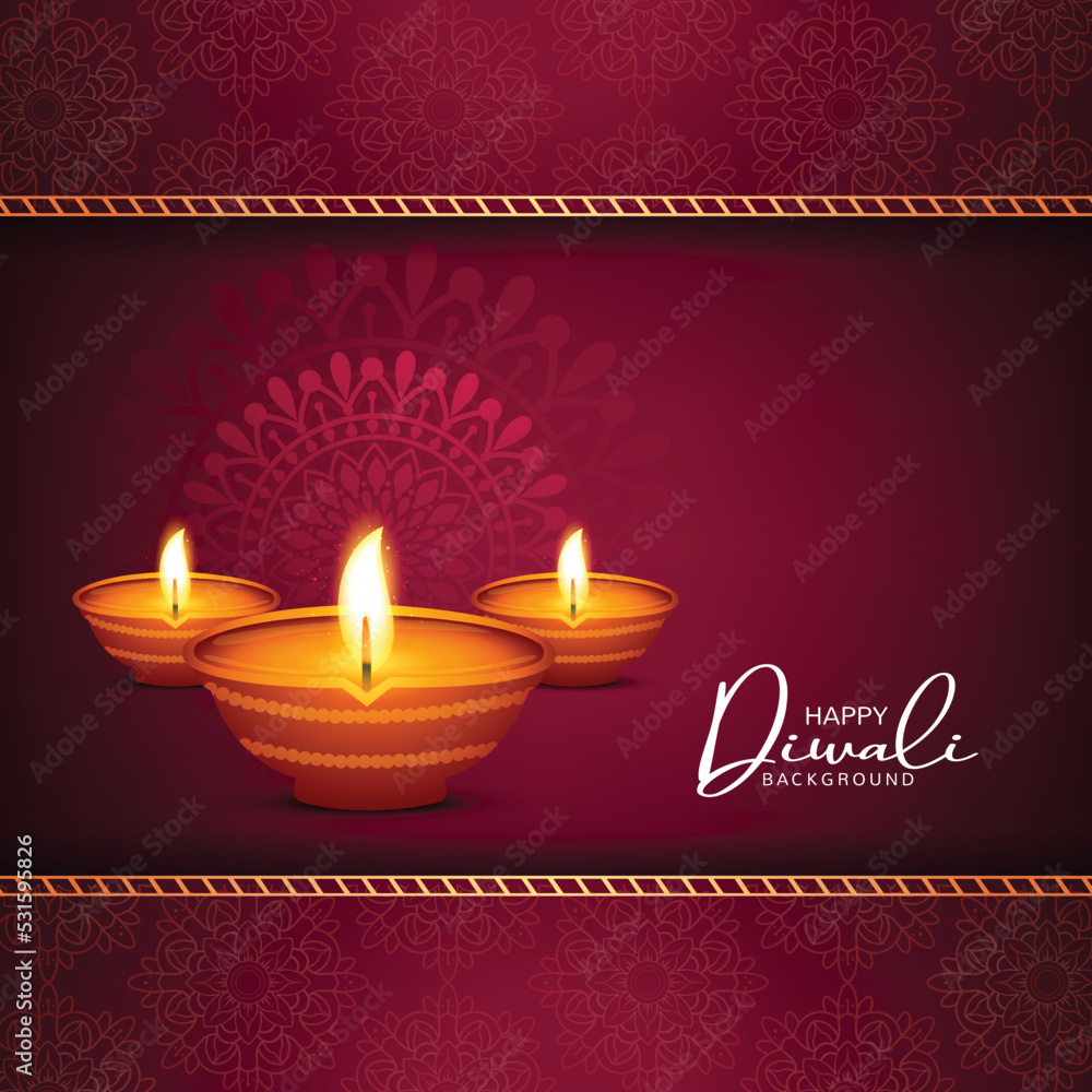 Elegant greeting card of diwali festival background Elegant greeting card of diwali festival background