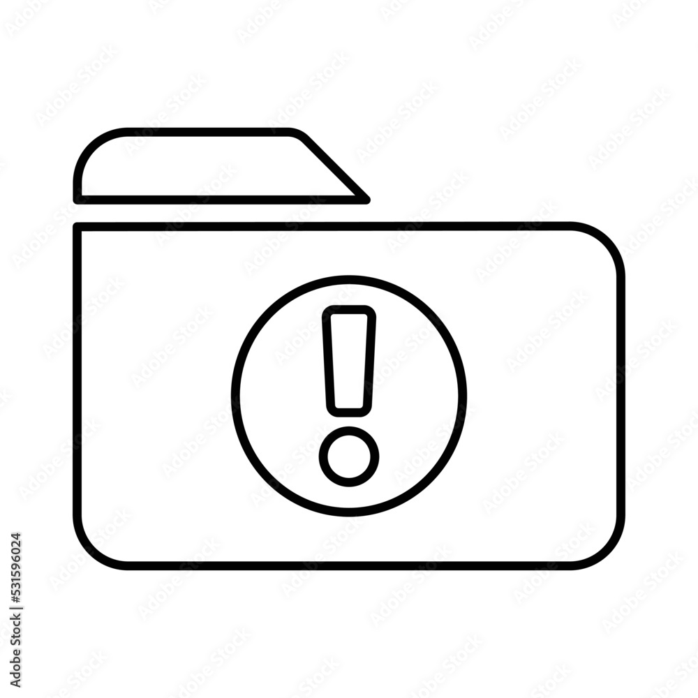 Warning folder Icon Warning folder Icon