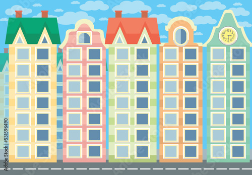 illustration of town