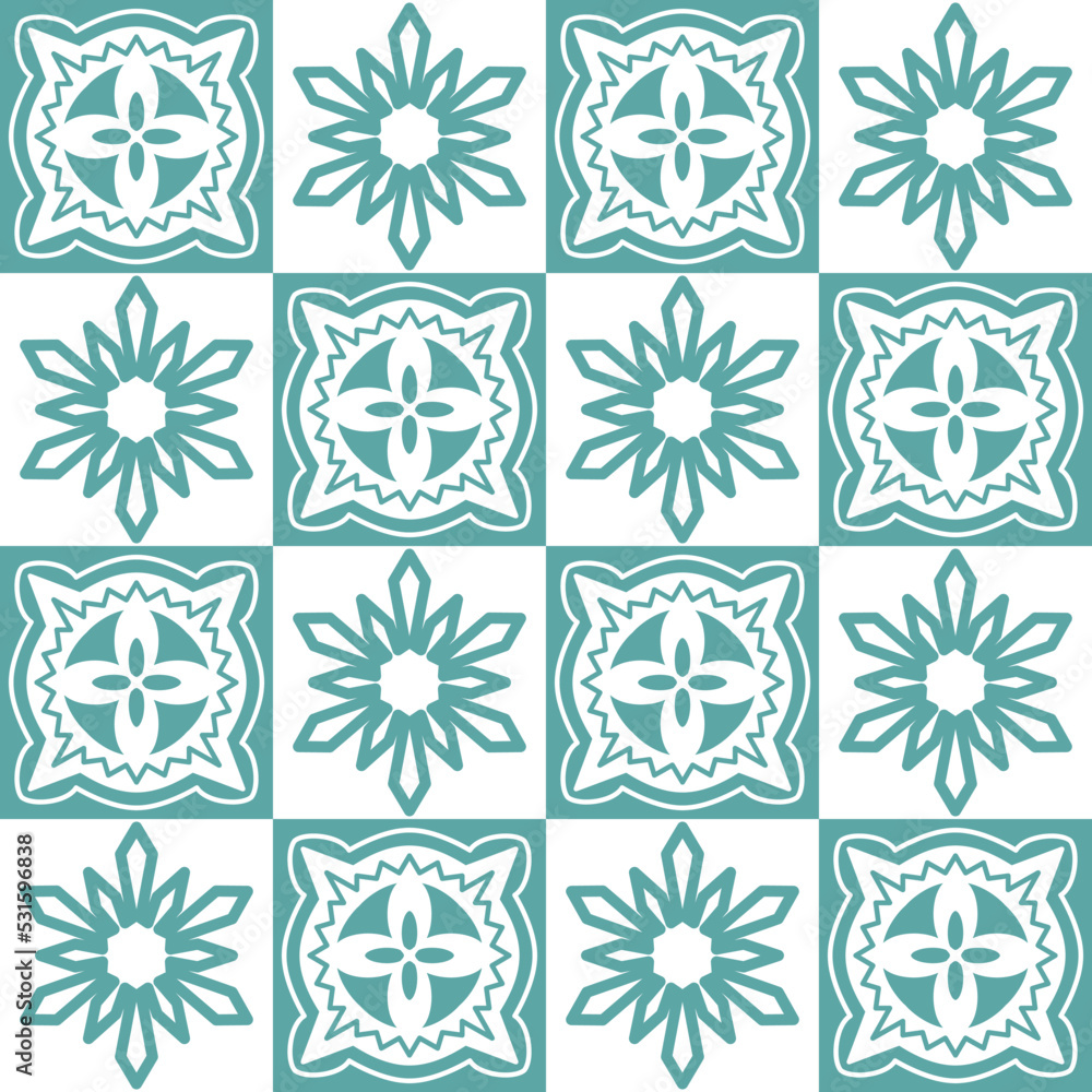Azulejo seamless pattern stylish trendy ceramic tile design element for kitchen Azulejo seamless pattern stylish trendy ceramic tile design element for kitchen