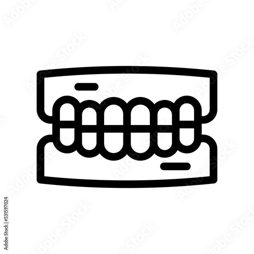 denture line icon illustration vector graphic
