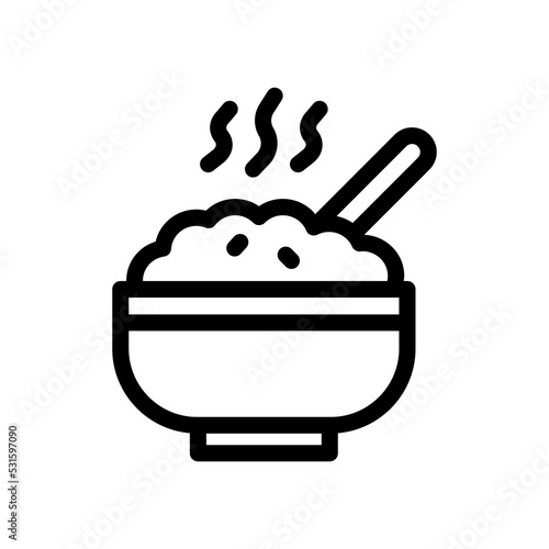 porridge line icon illustration vector graphic