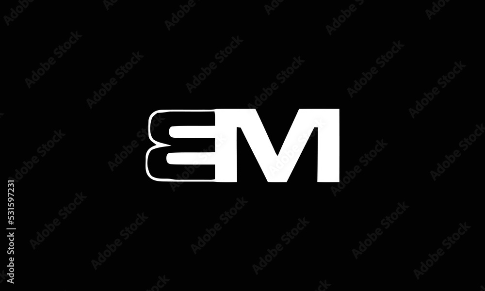 EM MB logo design template vector illustration EM MB logo design template vector illustration