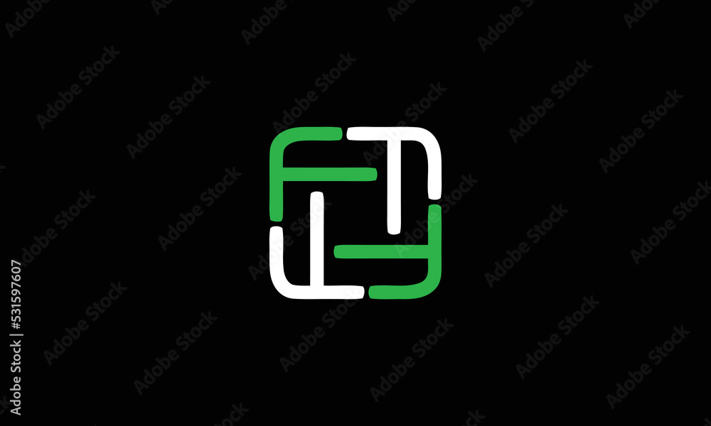 F FT square abstract design line minimalist graphic logo template F FT square abstract design line minimalist graphic logo template