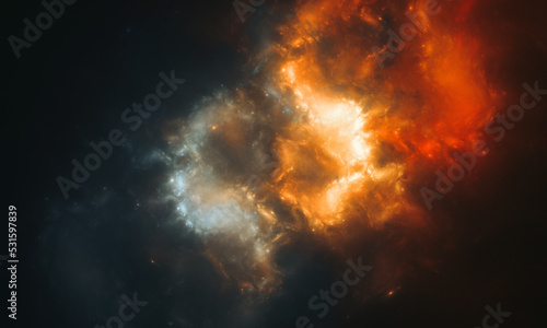 Space nebula galaxy explosion background