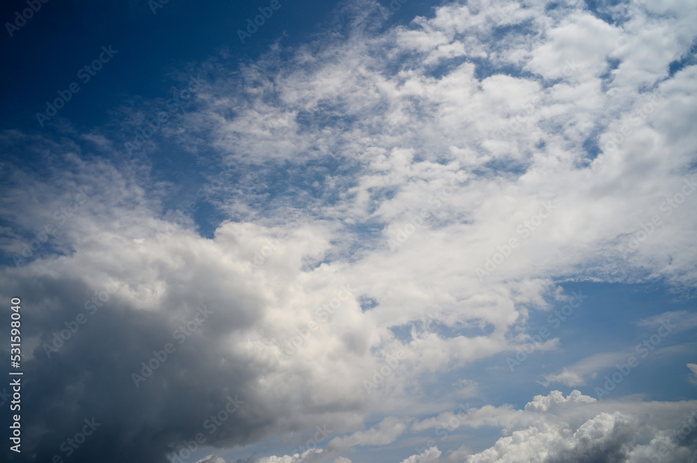 Sky blue background. Sky cloud clear