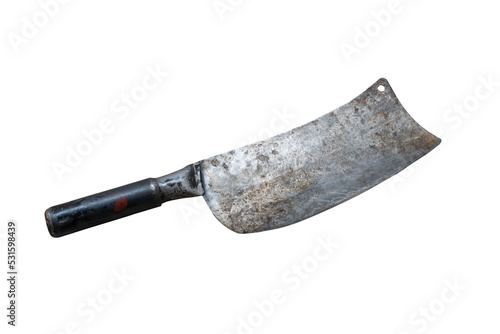 Big rust knife weapon isolated photo