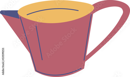 Cooking and brewing coffee, pitcher pot vector