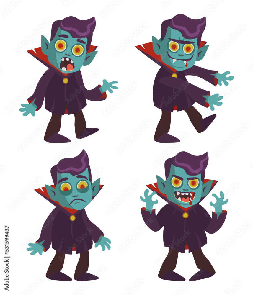 halloween dracula vampire characters flat vector illustration halloween dracula vampire characters flat vector illustration