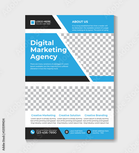 Creative modern corporate flyer design template