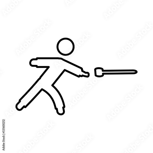 Fencing Sport Player Icon
