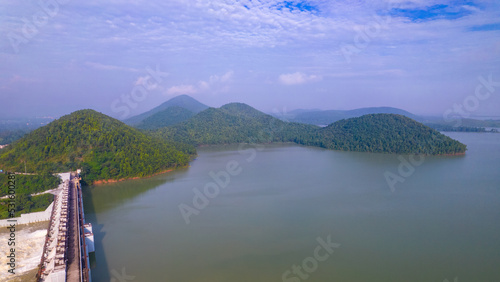 Chandil dam situated in Jharkhand state of India, aerial view, tourism place photo