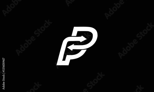 Minimal letter PP logo design. Creative, Premium Minimal emblem design template. Graphic Alphabet Symbol for Corporate Business Identity