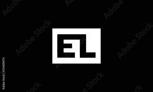 Alphabet letter icon logo EL