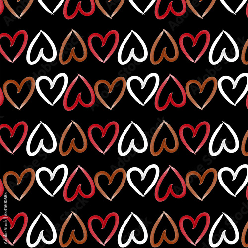 Pattern made with love shape, suitable for wallpaper, wrapping paper, card & fabric.  